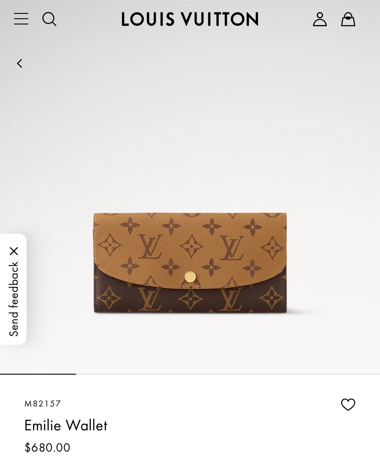 Louis Vuitton - Emilie Wallet - Monogram Two-Tone Reverse
