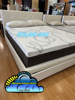 Visco blue gel Queen mattress and Boxspring bed set Colchon y tambor