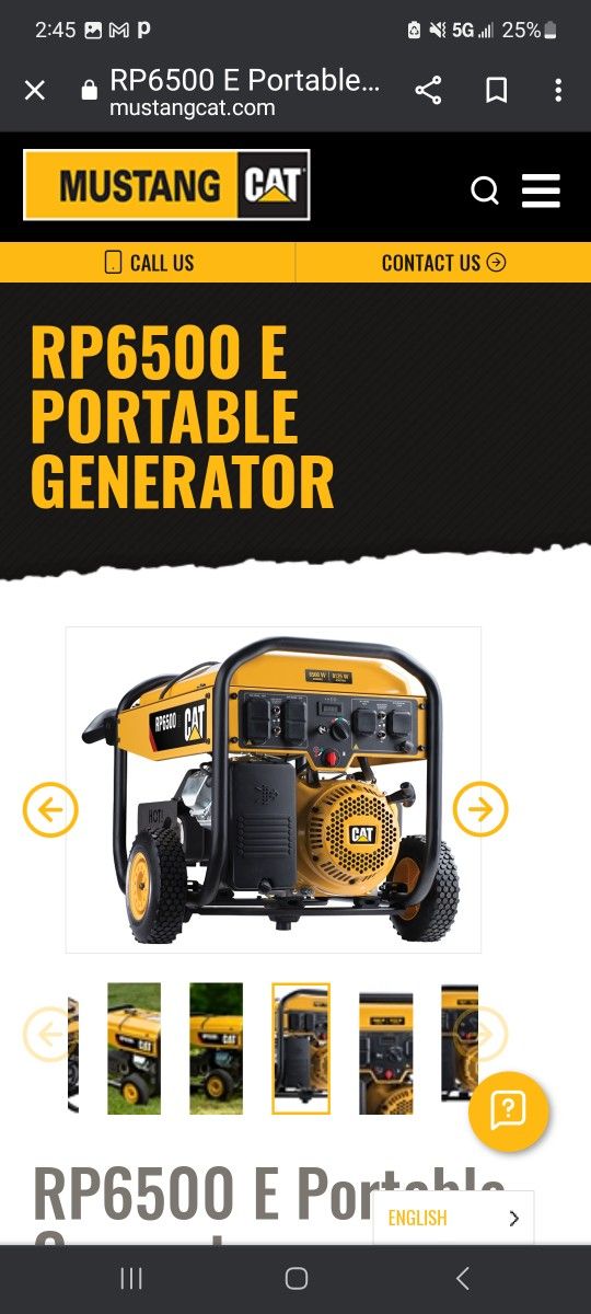 CAT RP6500 Portable Generator E