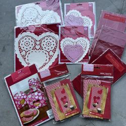 Assortment Of Valentines Day Paper Products