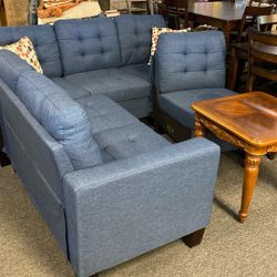 New Dodger Blue Sectional Was $1199 Must Sell $499 Til Gone 3 Left 