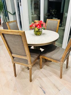 4 grey dining chairs