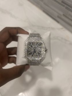 Cartier watch moissanite