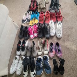Mixed lot of 40 pairs of sneakers, shoes, womens and mens, Nike, Adidas