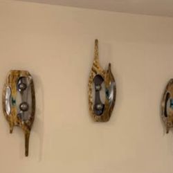 Set of 5 Modern Abstract Metal Wall Sculptures - $125 OBO - Leesburg