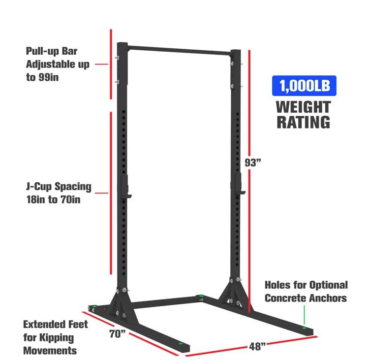 X Training Equipment X-2 squat stand and pull up bar