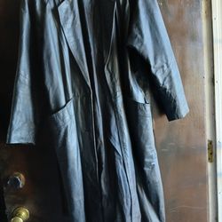 Real Leather  Trench Coat