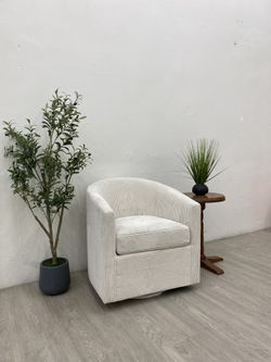 Cozy Corduroy Swivel Lounge Chair