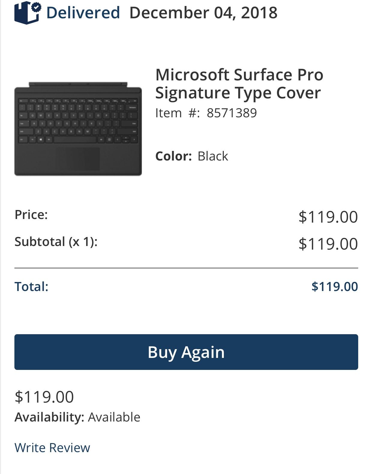 Microsoft surface pro keyboard