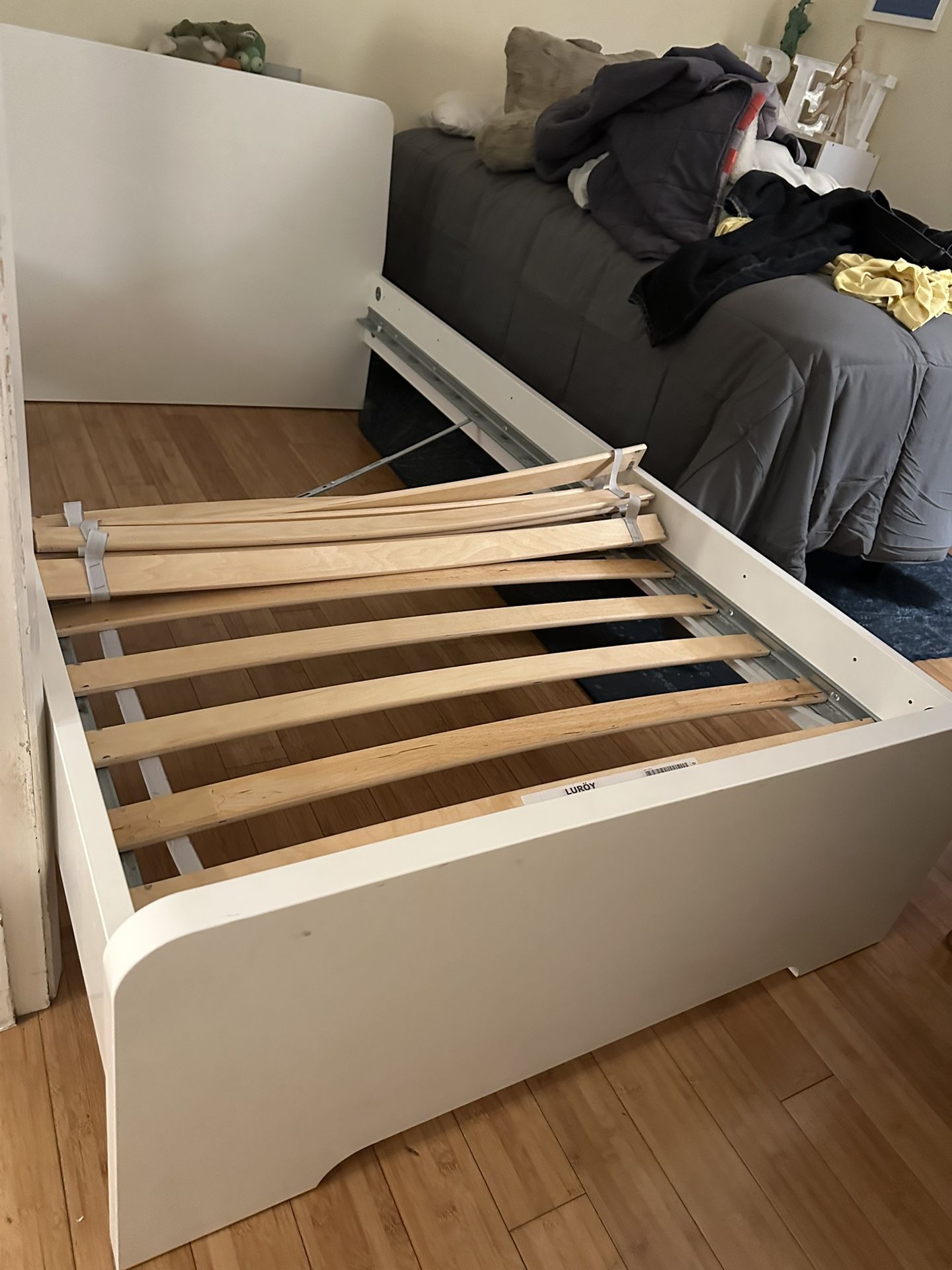 IKEA White Twin Bed Frame And Headboard
