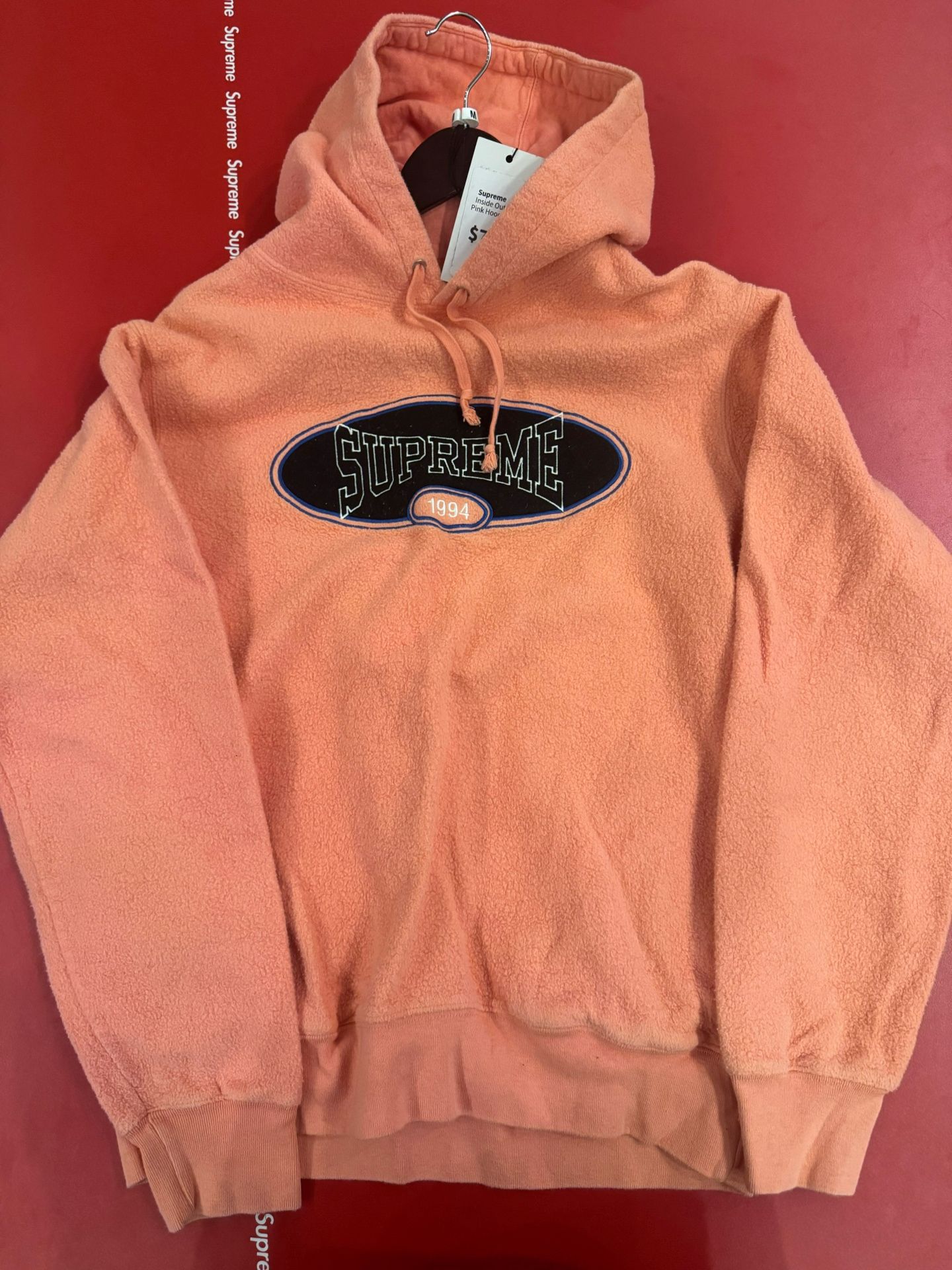 Supreme Inside Out Hoodie ‘Peach’ Size M