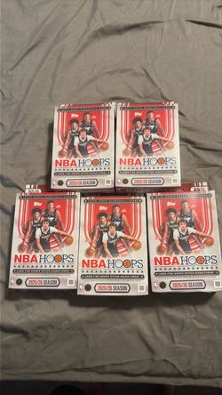 2025/26 NBA Hoops Topps Basketball Card Blaster Boxes (5)