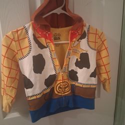 DISNEY  WOODY  ZIP UP JACKET/HOODY SIZE (3)TODDLER