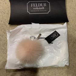 Real Fux Fur Pompom Key Chain (New)