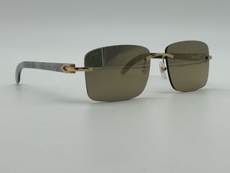 CARTIER C DECOR WHITE BUFFALO HORN SUNGLASSES NEW 100% GENUINE CT0030RS ~$4125