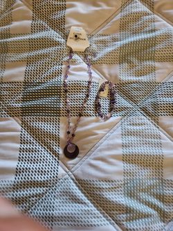 Purple Necklace And Bracelet Set