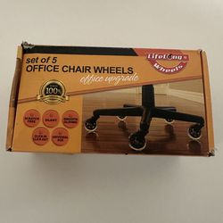 Lifelong Office Chair Wheels - Set of 5 Rollerblade Style Casters