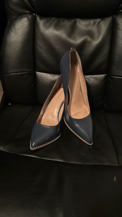 Navy Blue BCB Generation Navy Blue Studded Pumps