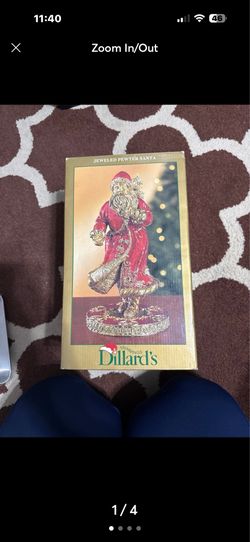 Jeweled Pewter Santa