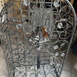 Unique  Wrought Iron 65 Bottle Wine Rack