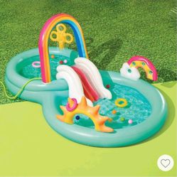 Rainbow Play Center Inflatable Pool for kids (brand new never opened) 