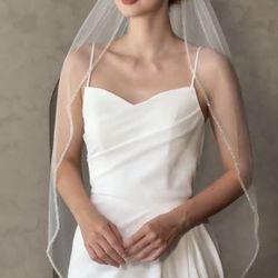 Crystal bridal veil