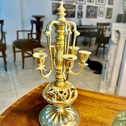 Brass Candelabra 11 Inches High 