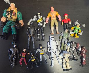 Mixed Action Figure Lot - Batman, Star Wars, Power Rangers, Marvel