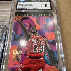 1995 HOOPS MICHAEL JORDAN NUMBER CRUNCHERS #1 CGC 8 