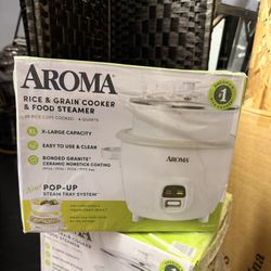 Aroma 20-Cup Rice Cooker & Food Steamer – XL (New in Box)