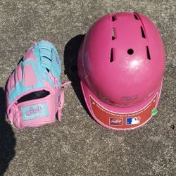 Rawlings T-Ball Helmet & Wilson Glove