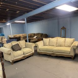 Clean Sofa Loveseat Couches (Delivery Available For A Fee)