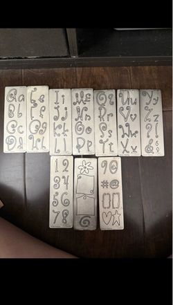 Provo Craft Metal Die Cut Alphabet Number Set