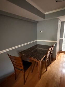 Dining table and chairs