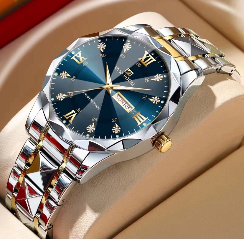 VA VA VOOM Luxury Men Stainless Steel Watch Fashionable Business Style watch