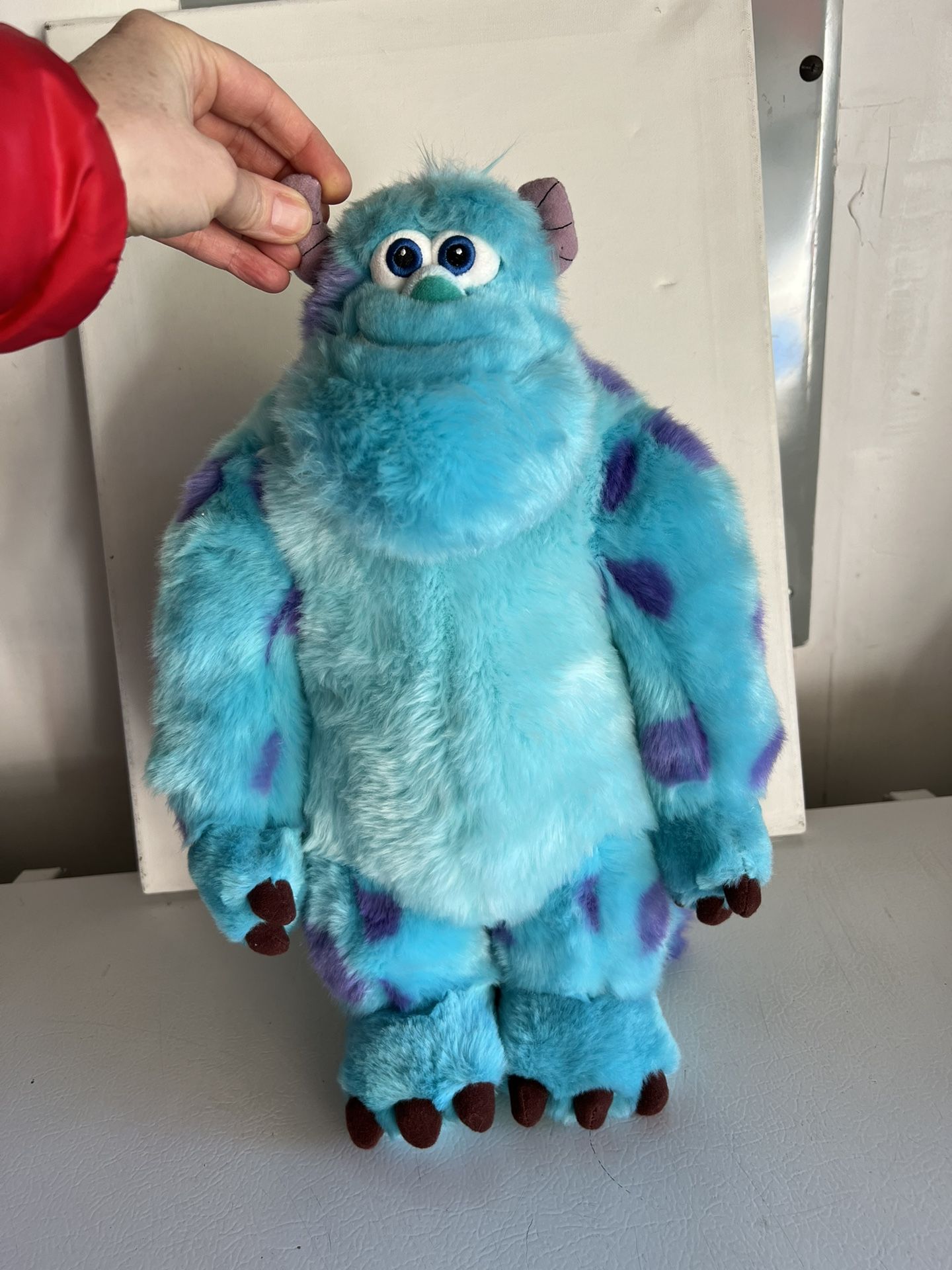 Blue and purple Sully Monsters Inc plushie Disney toy very nice condition no smoking no pets environment big