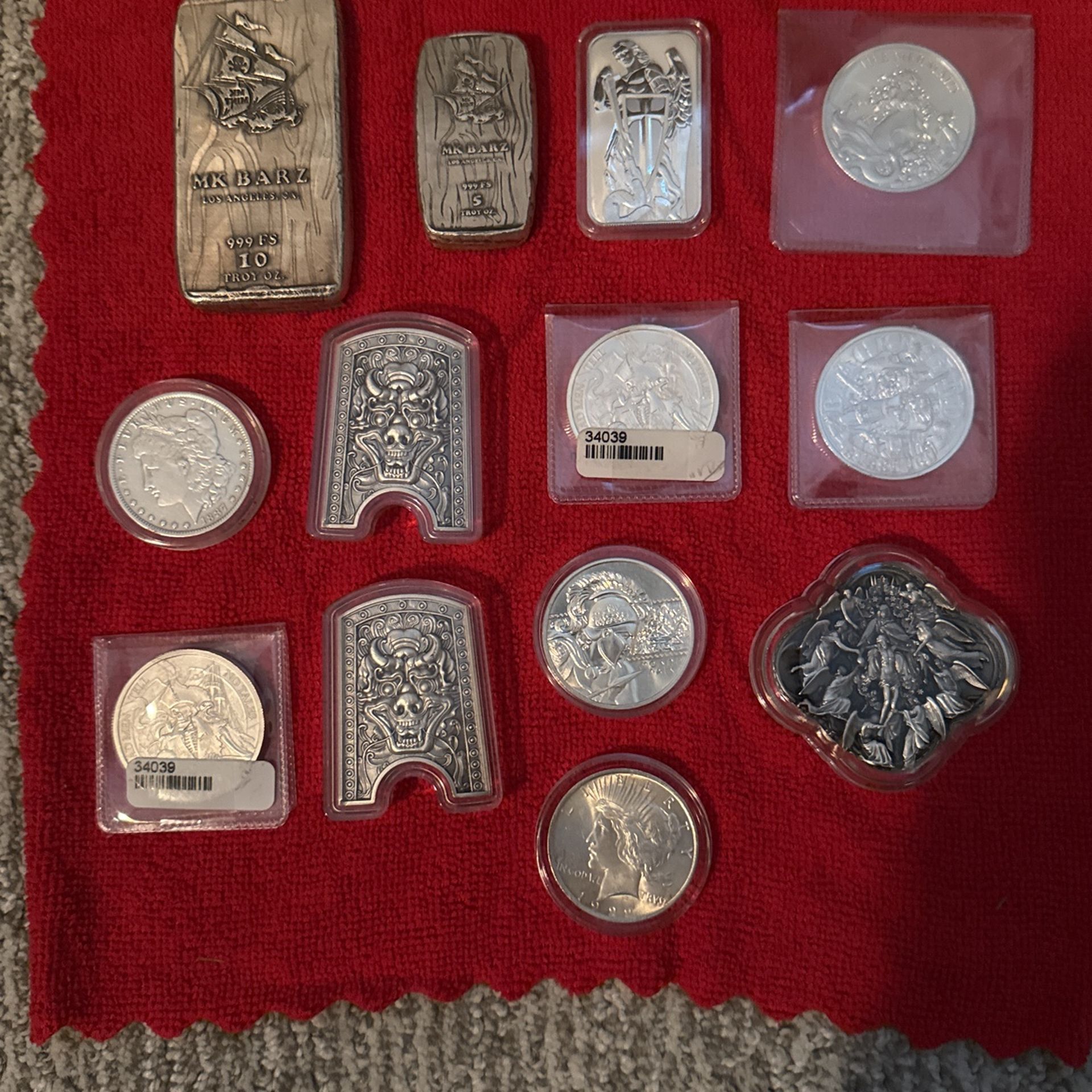 Silver Coins And Bars