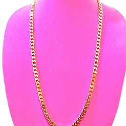 Gold tone 30” Cuban Link Chain