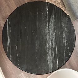 Aberdeen Black round Marble Table