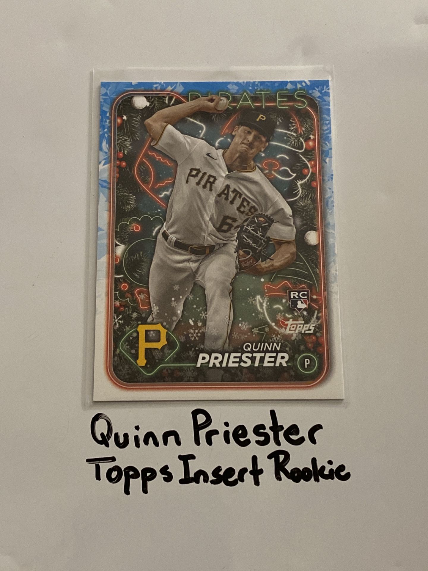 Quinn Priester Pittsburgh Pirates Pitcher Topps Short Print Insert Rookie Card.
