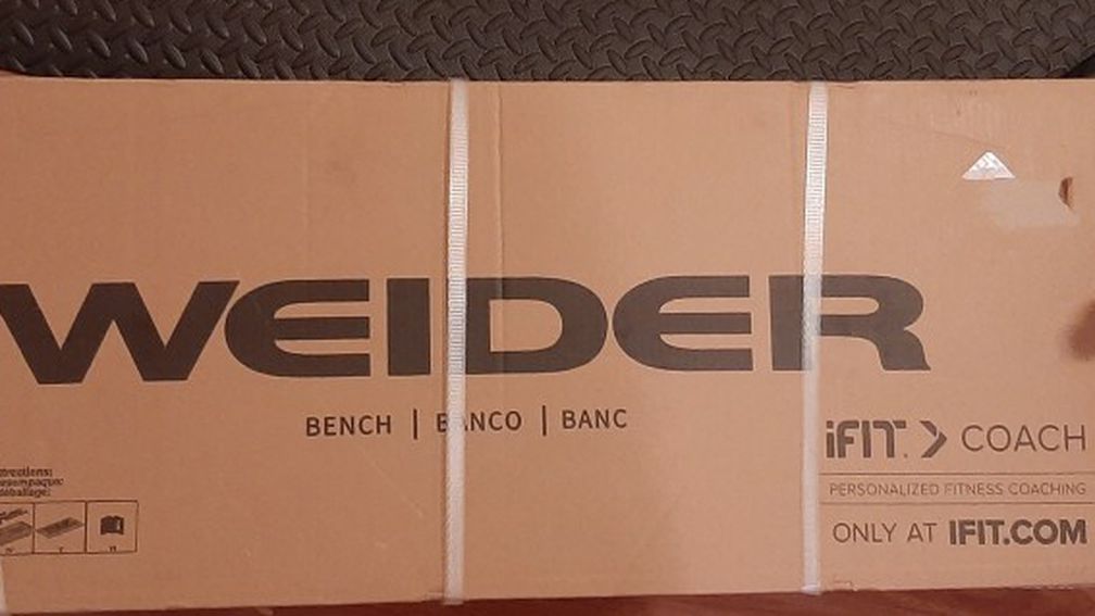 NEW UNOPENED - Weider Strength Flat Weight Bench + 2" Olympic Barbell Collars