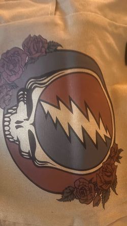 Grateful Dead skull and roses Tote Bag