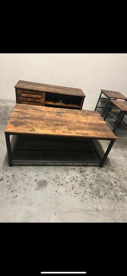 Rustic Wood Coffee Table 