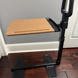 Adjustable Bedside Tray Table with Handle