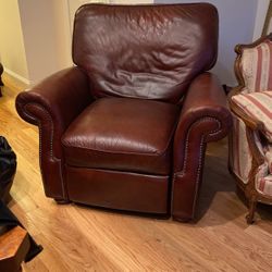 Burgundy Leather Reclining Chair