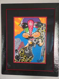 Signed Original Framed Artwork African Style
