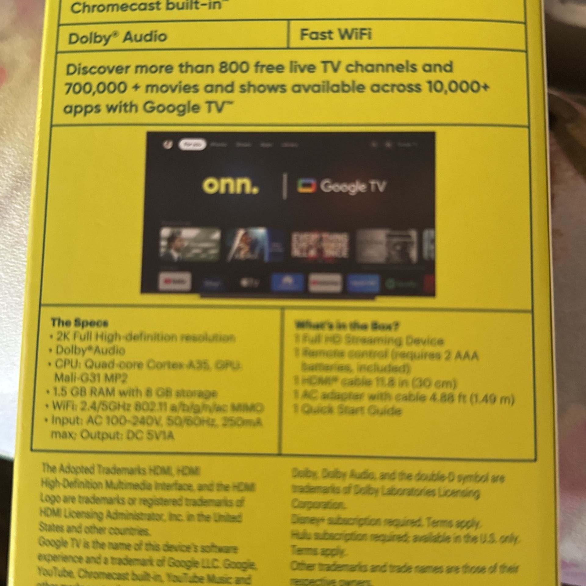 Google TV Dispositivo de Transmisión de HD Completo (Nuevo, 2023)