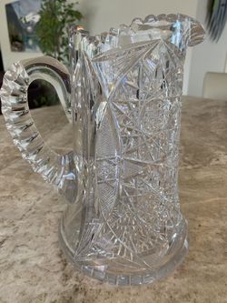 Pitcher Crystal Cut Glass