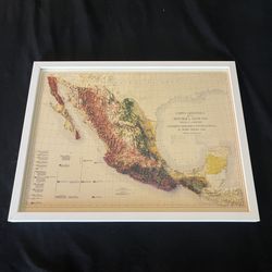 Mexico Geology Map Framed 12x16” – Vintage Wall Art