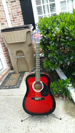 Stagg full size acoustic guitar red sunburst very nice